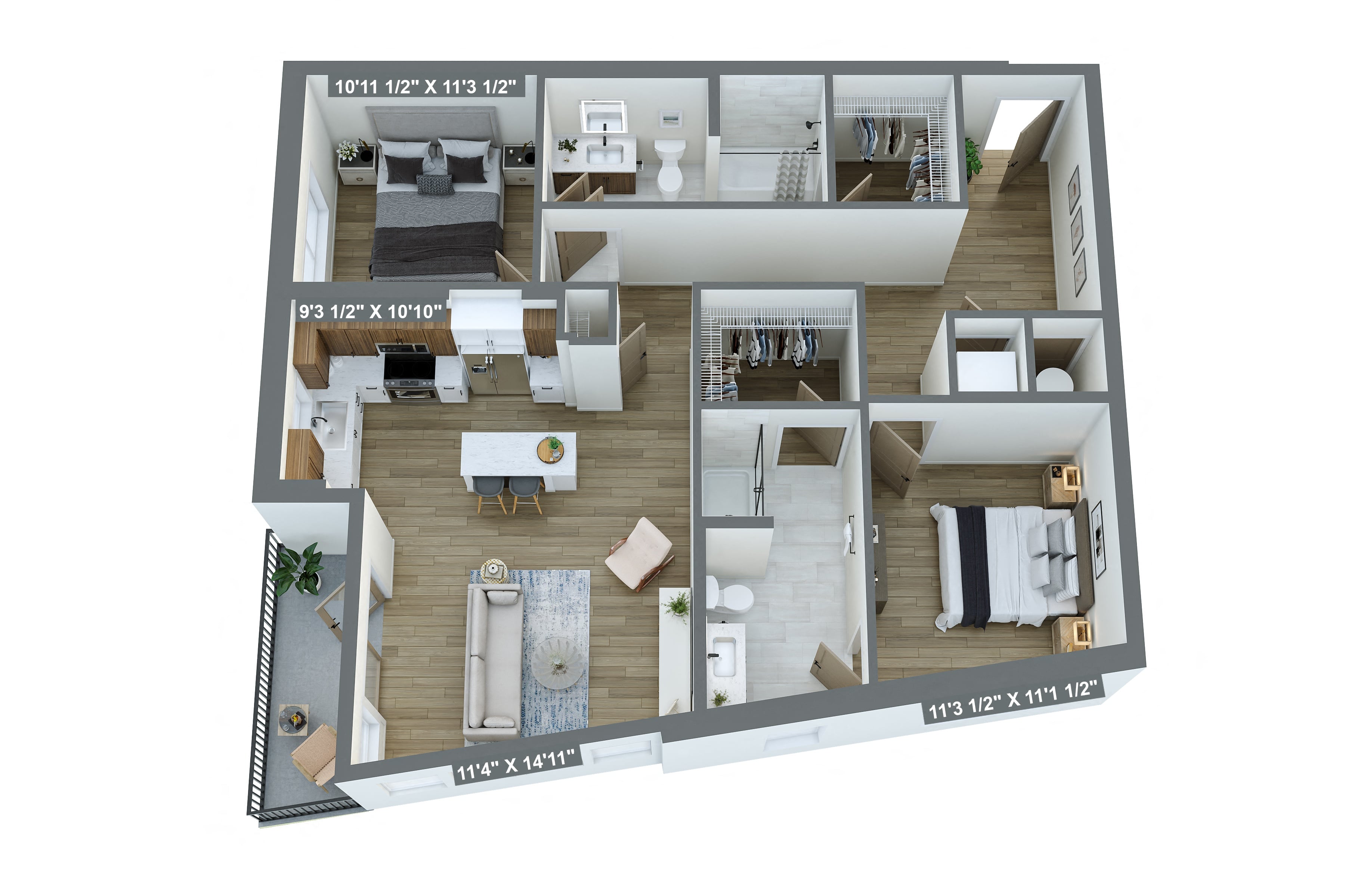 Floor plan layout diagram for B2